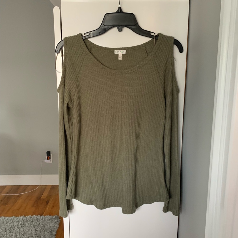 Army Green Long Sleeve Sweater